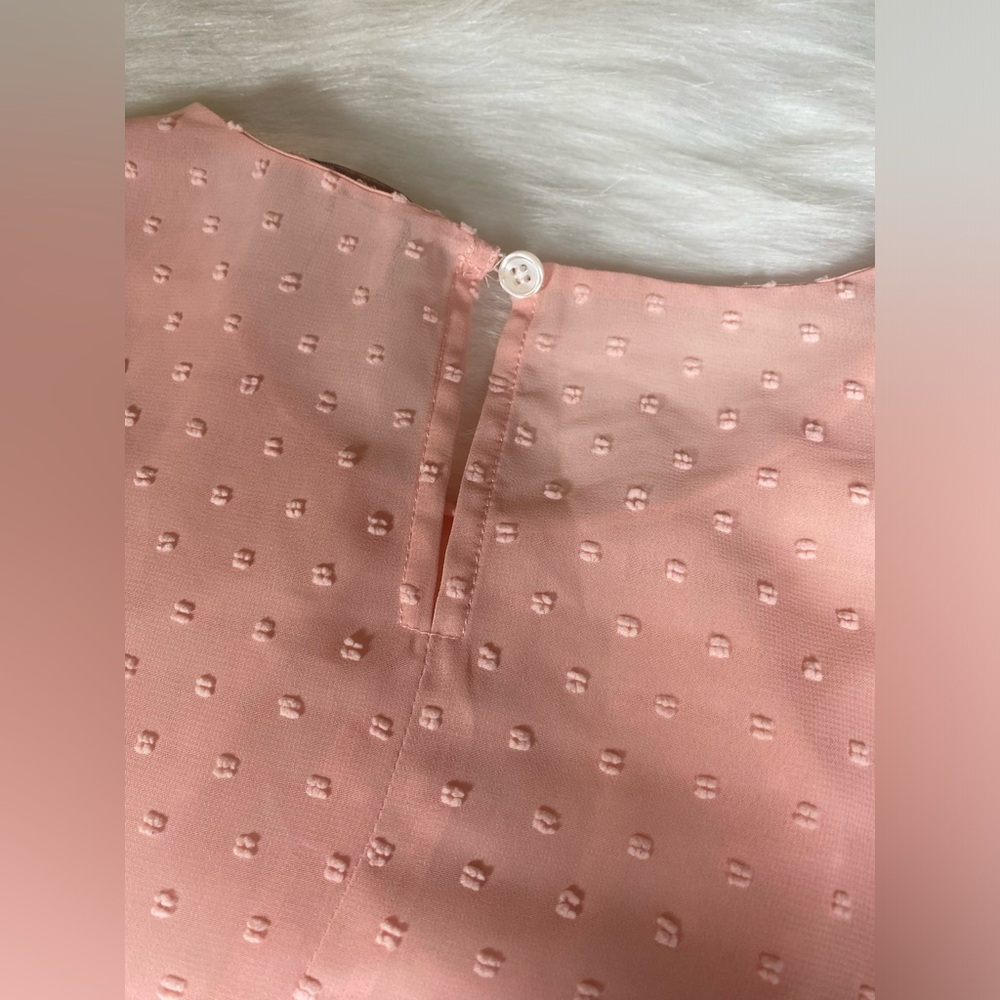 J.Crew sz 6 Sheer Pink Peplum Lightweight Blouse - Picture 7 of 7